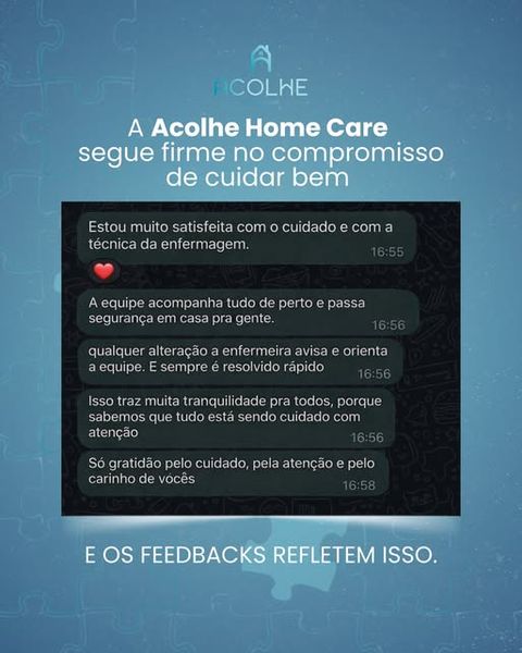 O que as famílias atendidas dizem sobre o cuidado da Acolhe.